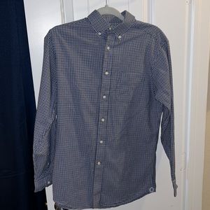 Used Cremieux Classics Blue and White Checkered Button Down